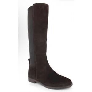 Splendid Marise Tall Suede Boots Brown Spice Stretch Back R5MAR36 Womens 7.5 M